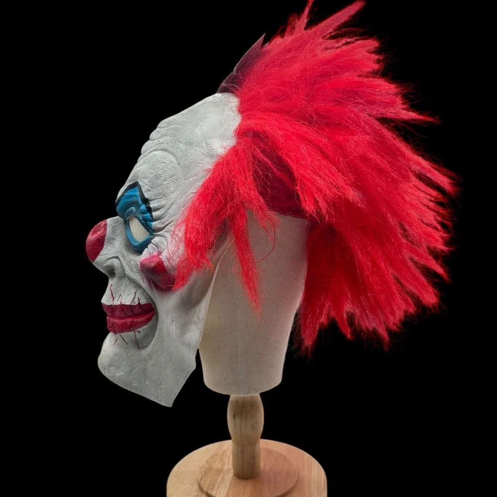 NEW Halloween Clown Mask Red Hair Adult‎ Costume Horror By Way to Celebrate
